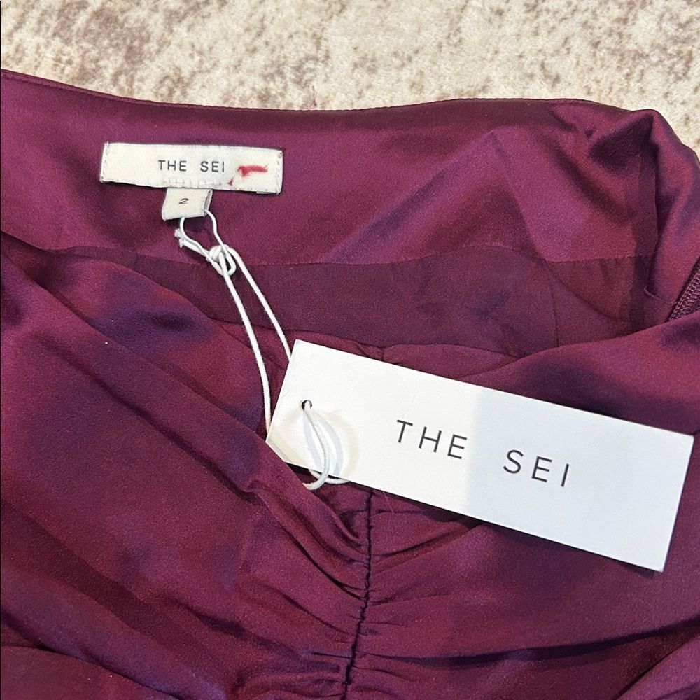 NEW! The SEI Purple center Ruched Skirt size 2 - Picture 5 of 8